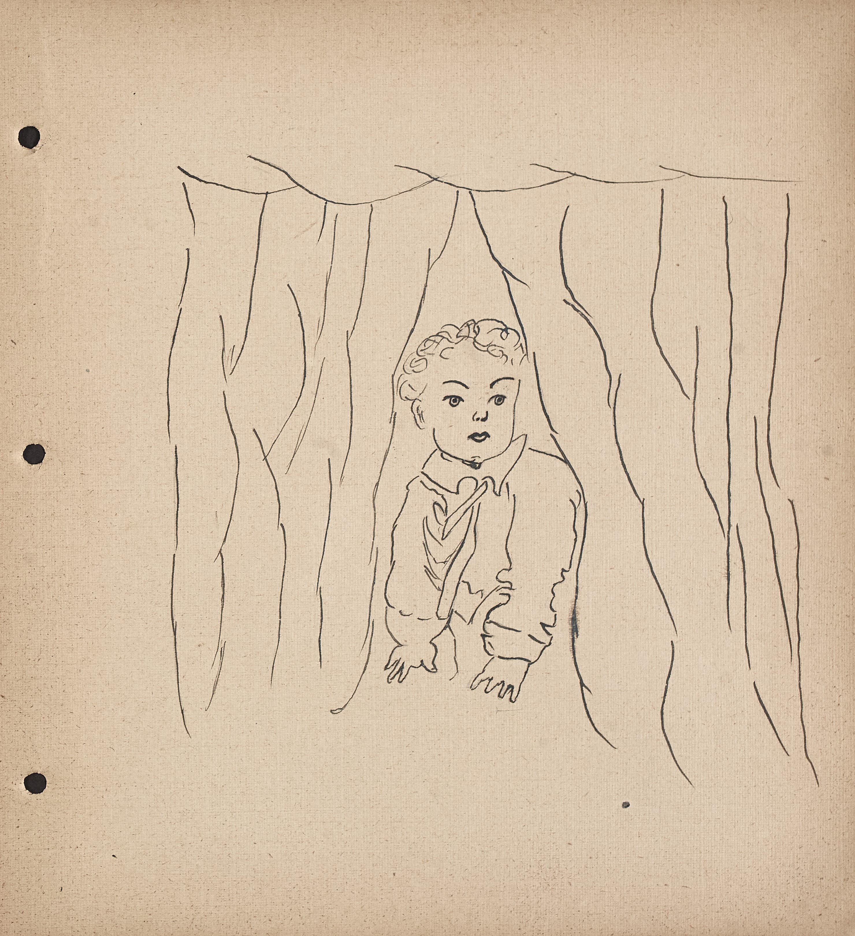 Pen-and-ink drawing from the Bunte Buhne archive collection