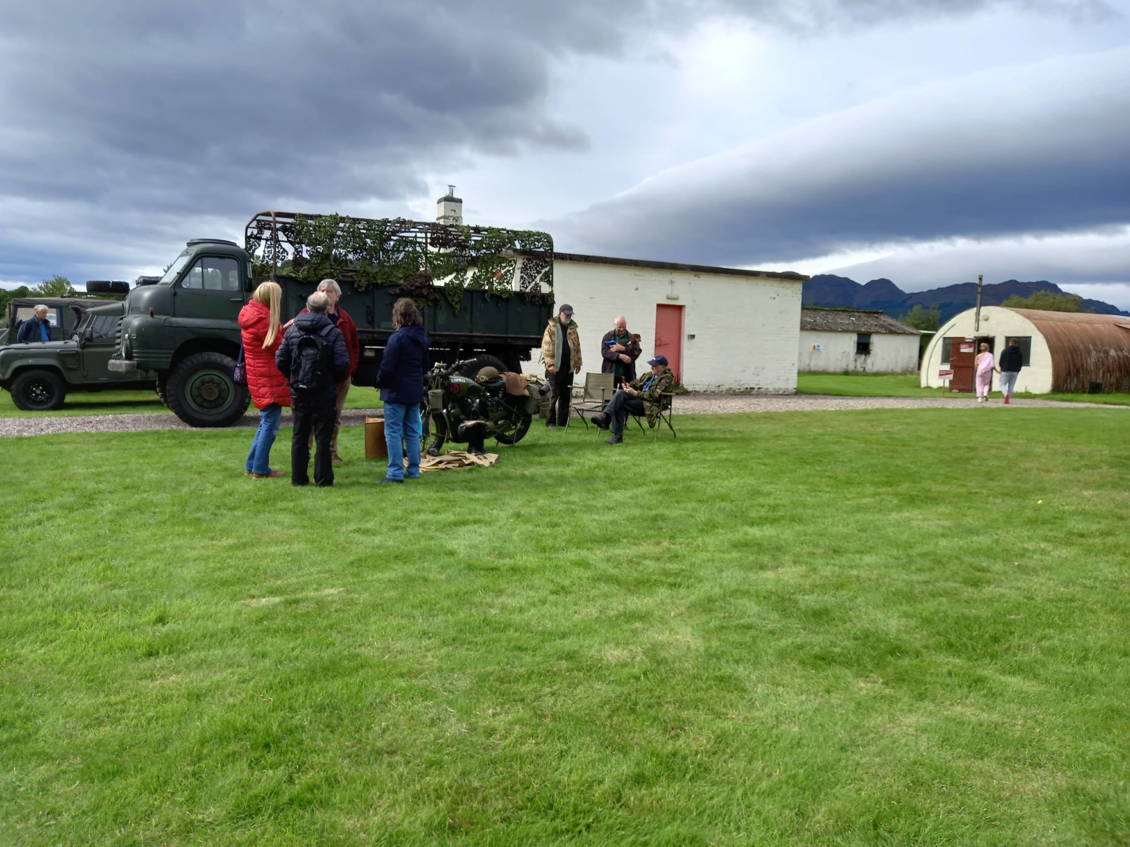 Visitors at Doors Open Day on the grounds of Cultybraggan Camp