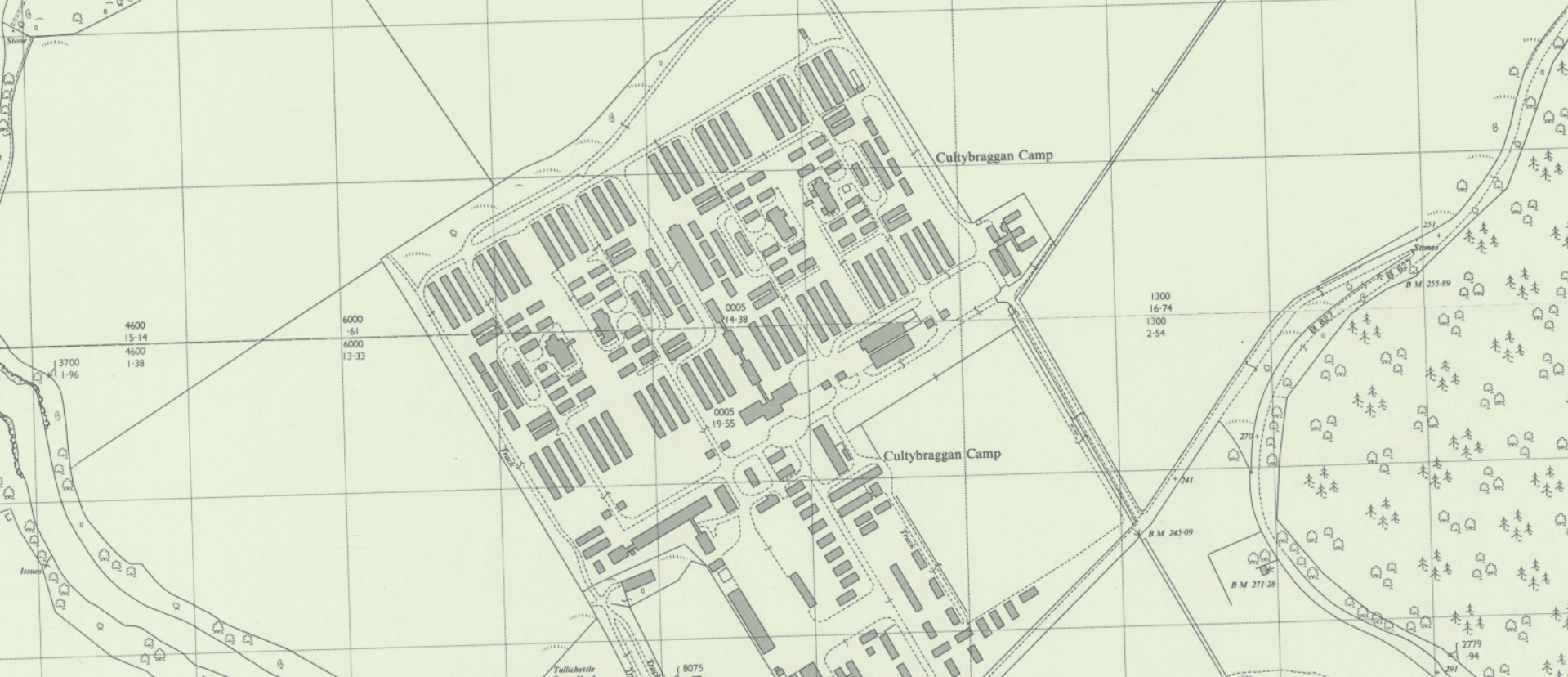 Plan of Cultybraggan Camp from 1948